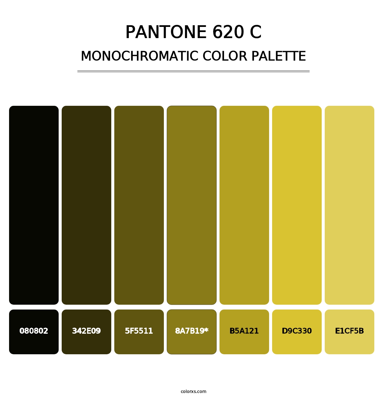 PANTONE 620 C - Monochromatic Color Palette