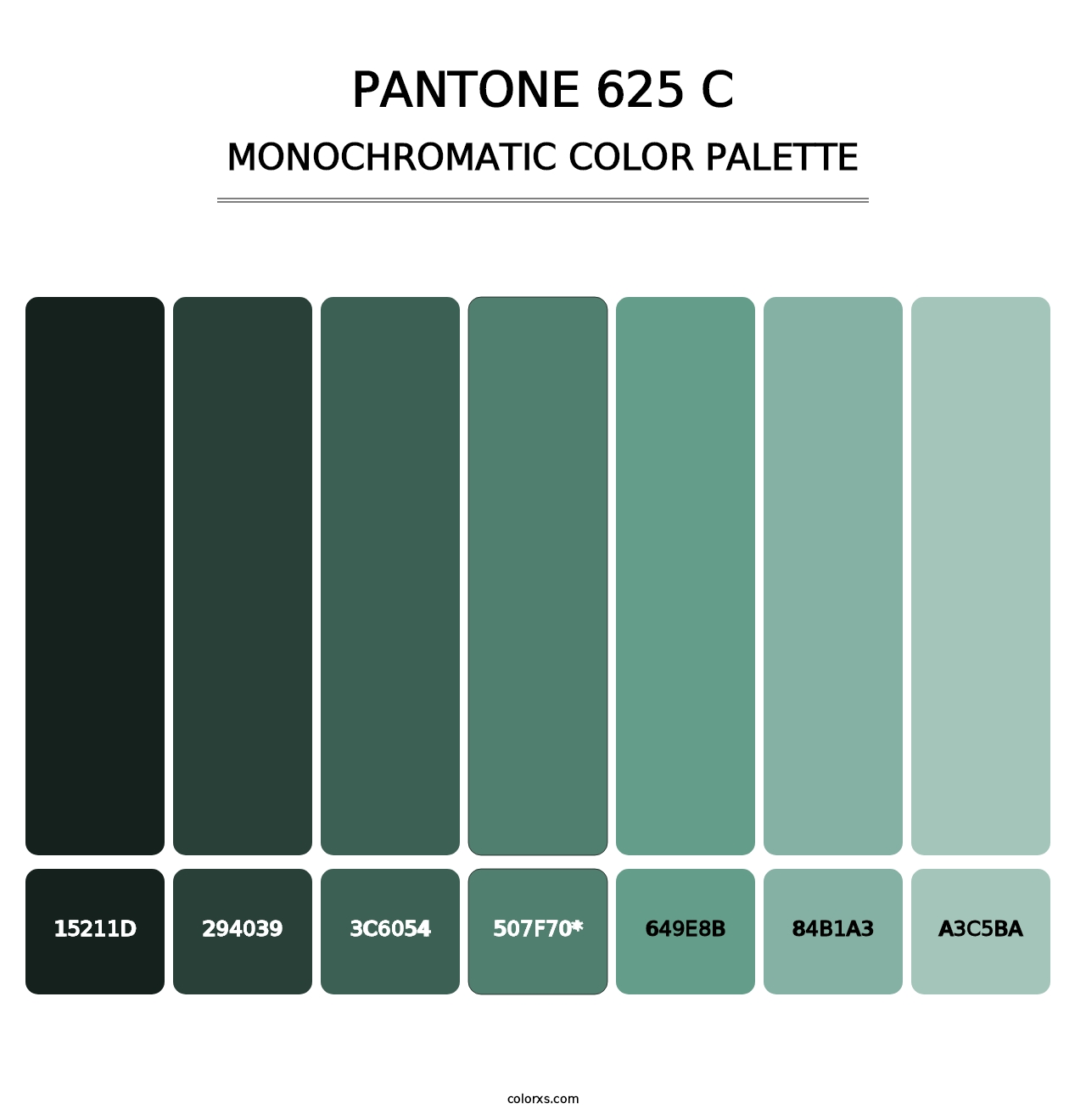 PANTONE 625 C - Monochromatic Color Palette