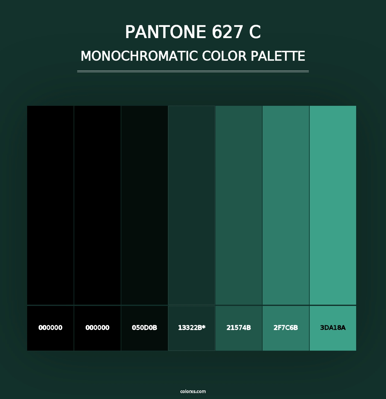 PANTONE 627 C - Monochromatic Color Palette