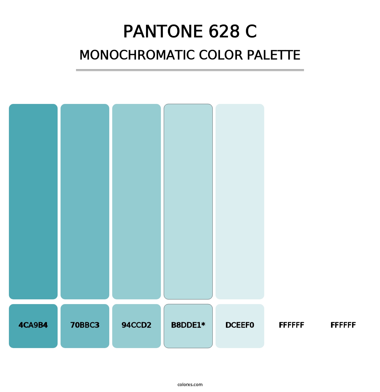 PANTONE 628 C - Monochromatic Color Palette