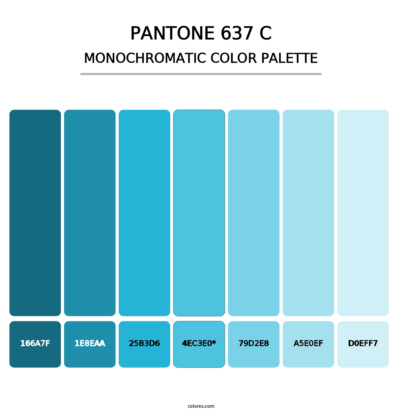 PANTONE 637 C - Monochromatic Color Palette