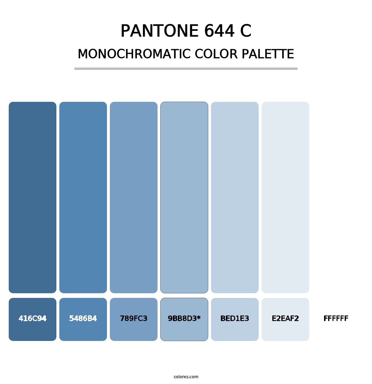 PANTONE 644 C - Monochromatic Color Palette