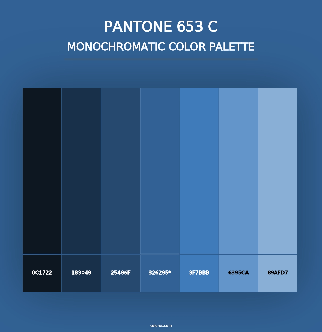 PANTONE 653 C - Monochromatic Color Palette