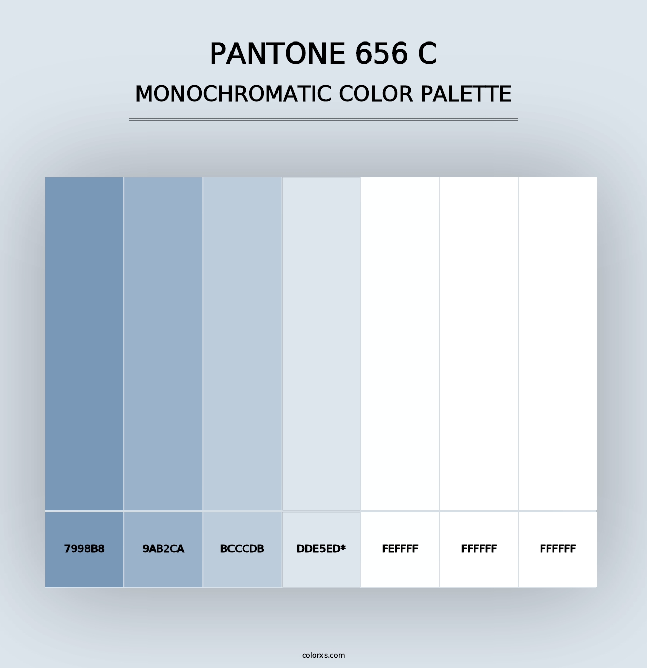 PANTONE 656 C - Monochromatic Color Palette