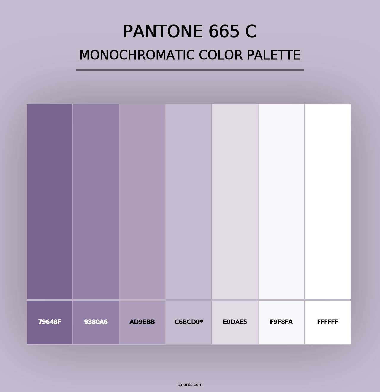 PANTONE 665 C - Monochromatic Color Palette