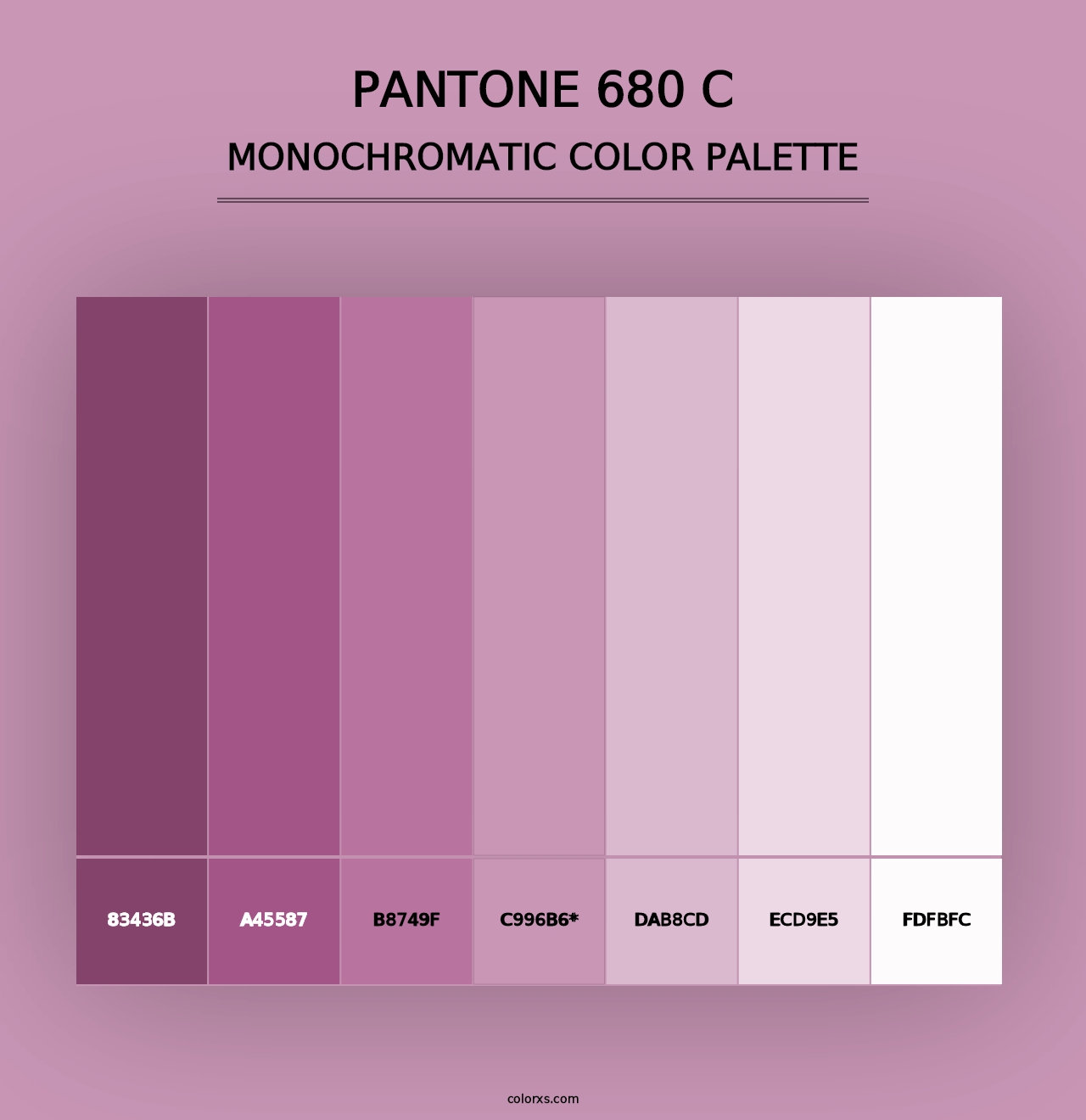 PANTONE 680 C - Monochromatic Color Palette