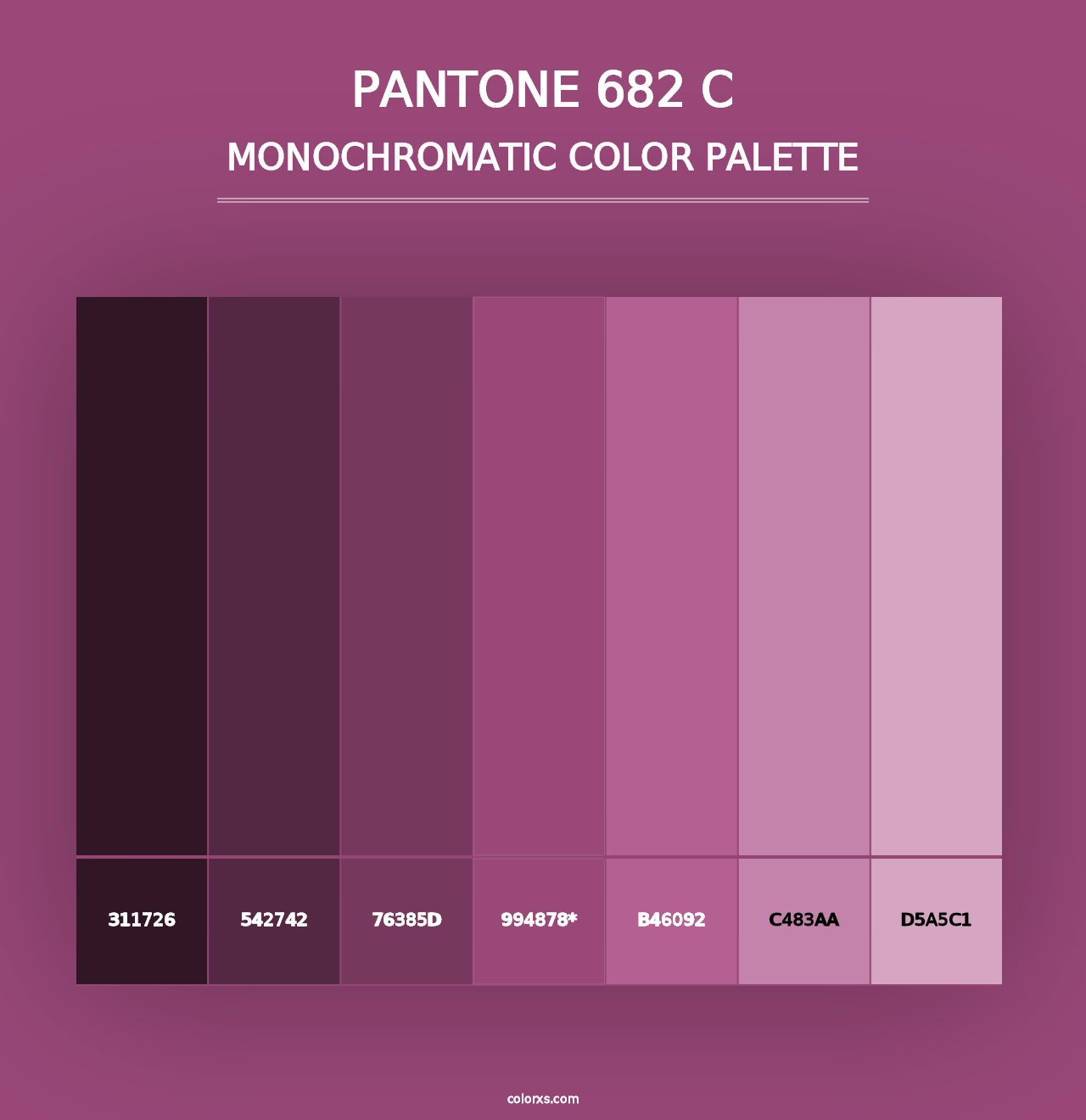 PANTONE 682 C - Monochromatic Color Palette