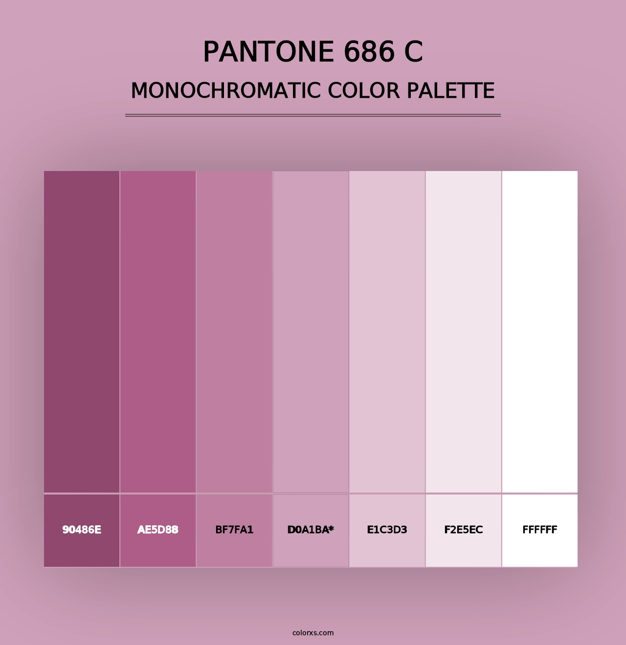 PANTONE 686 C - Monochromatic Color Palette