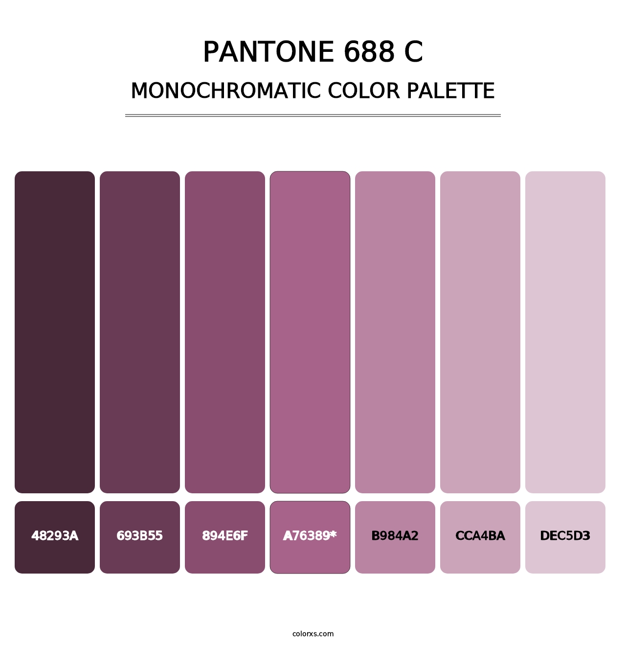 PANTONE 688 C - Monochromatic Color Palette