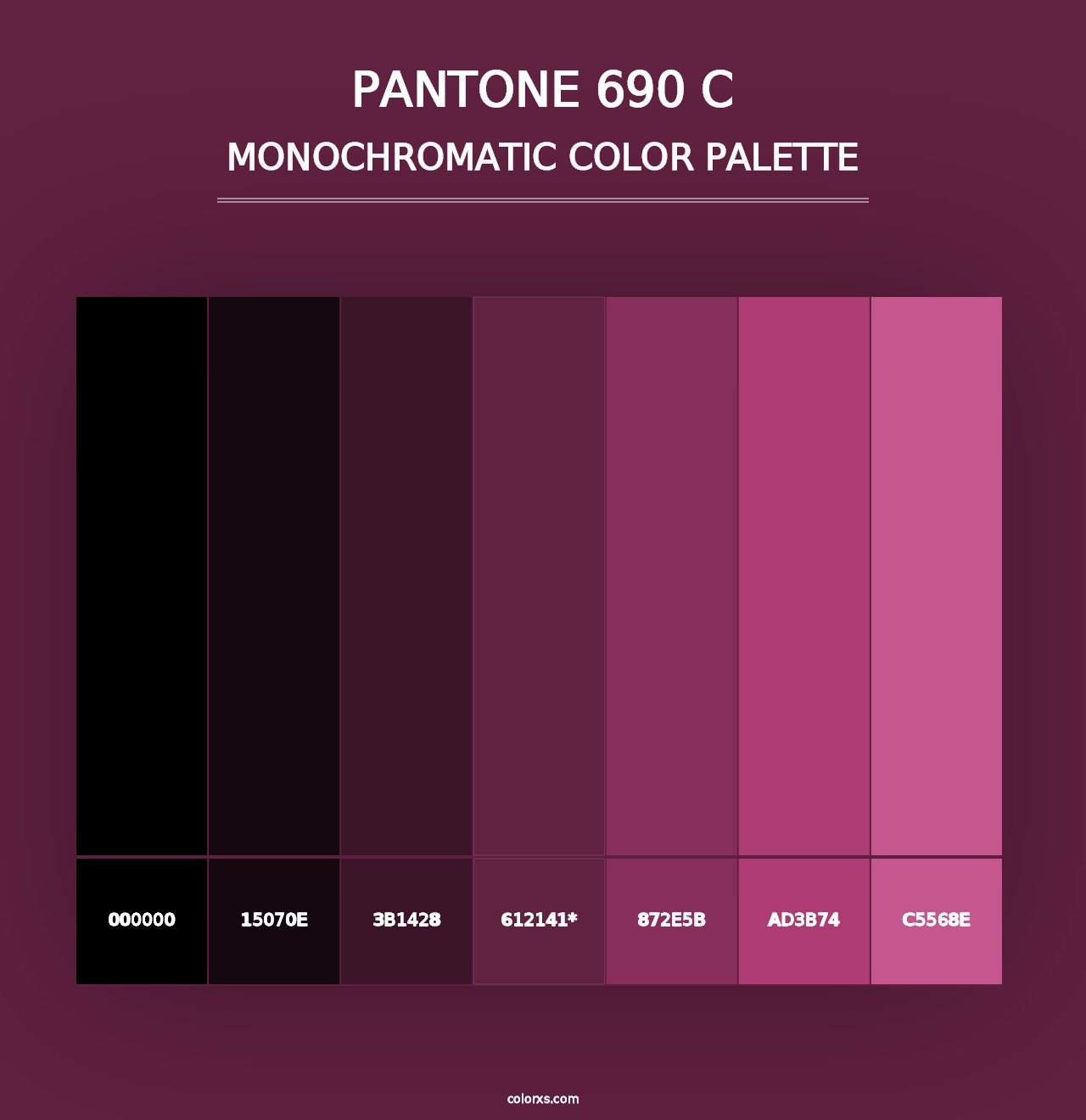 PANTONE 690 C - Monochromatic Color Palette