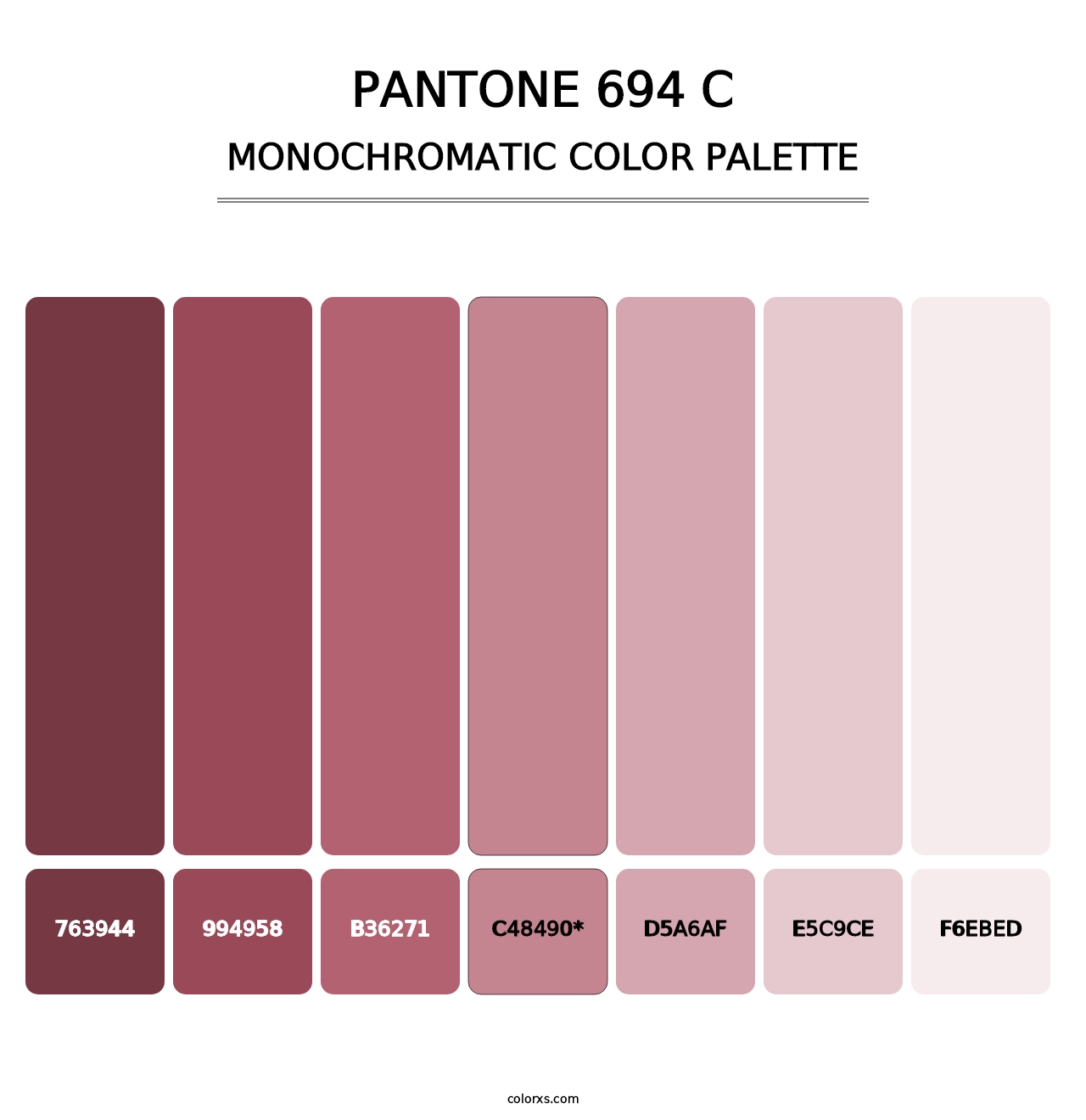 PANTONE 694 C - Monochromatic Color Palette