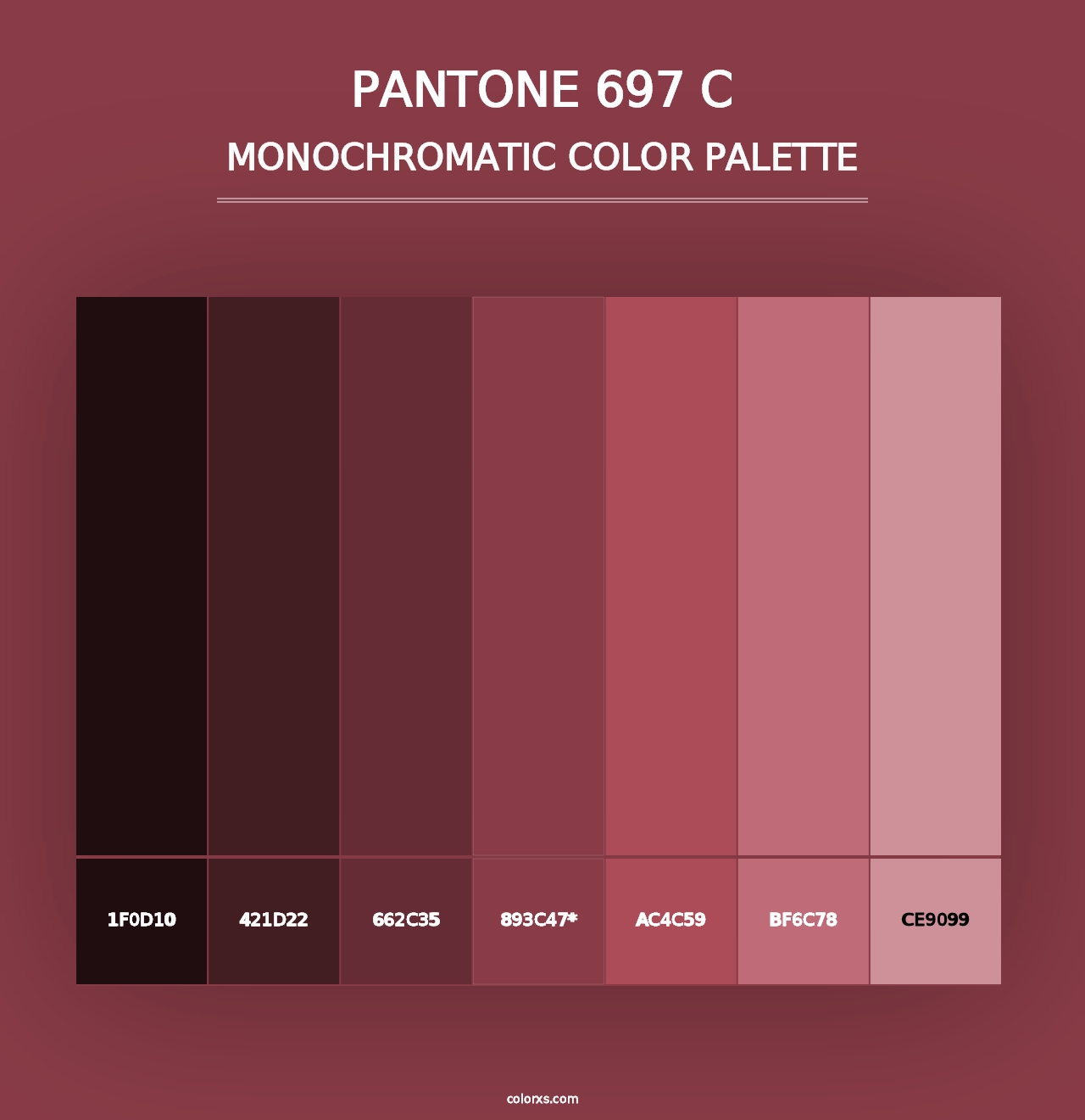 PANTONE 697 C - Monochromatic Color Palette