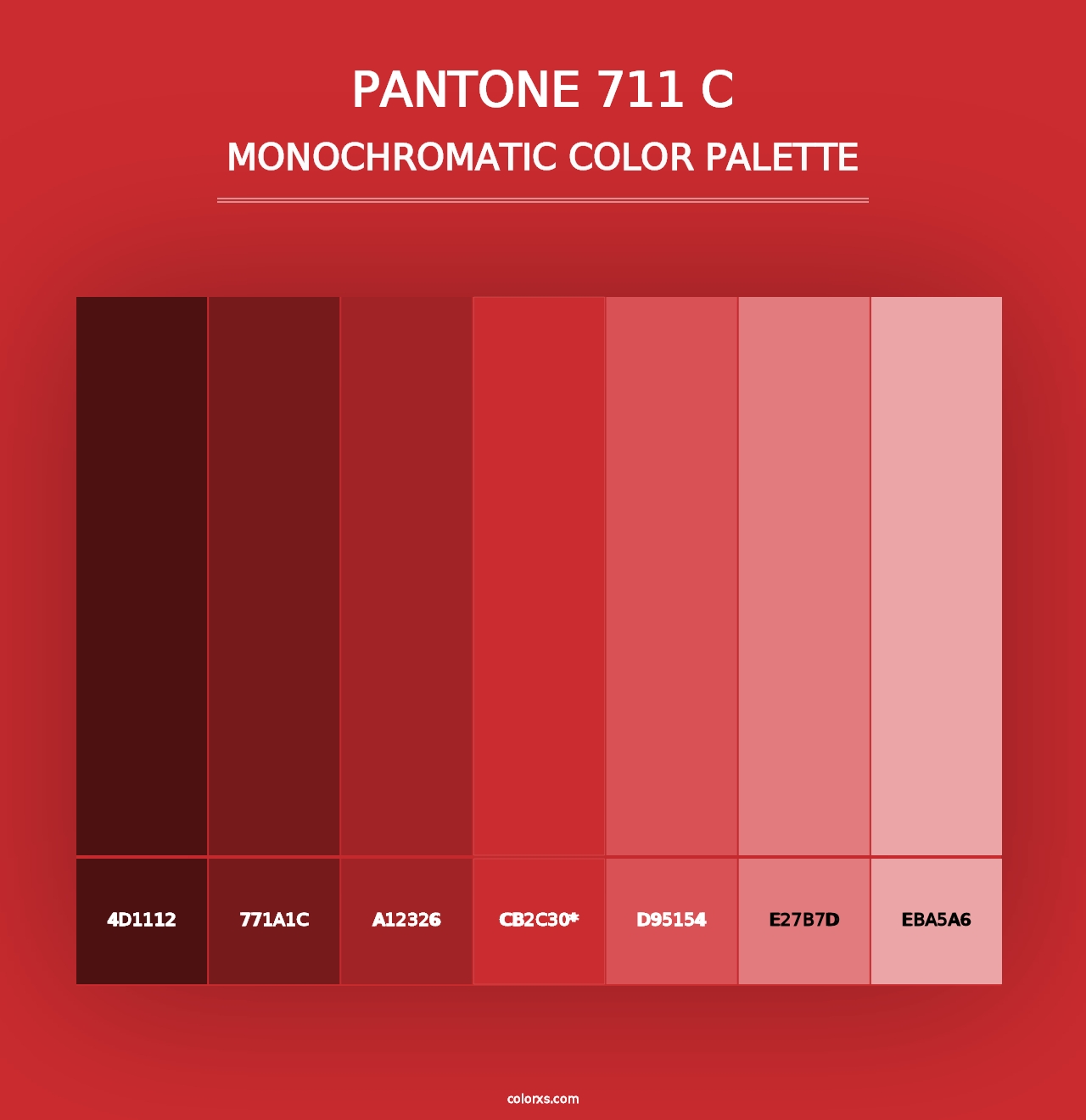 PANTONE 711 C - Monochromatic Color Palette