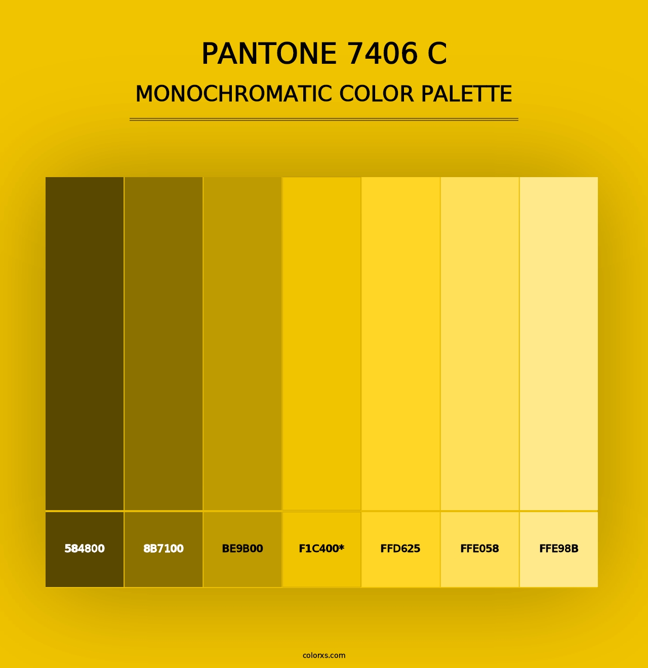 PANTONE 7406 C - Monochromatic Color Palette