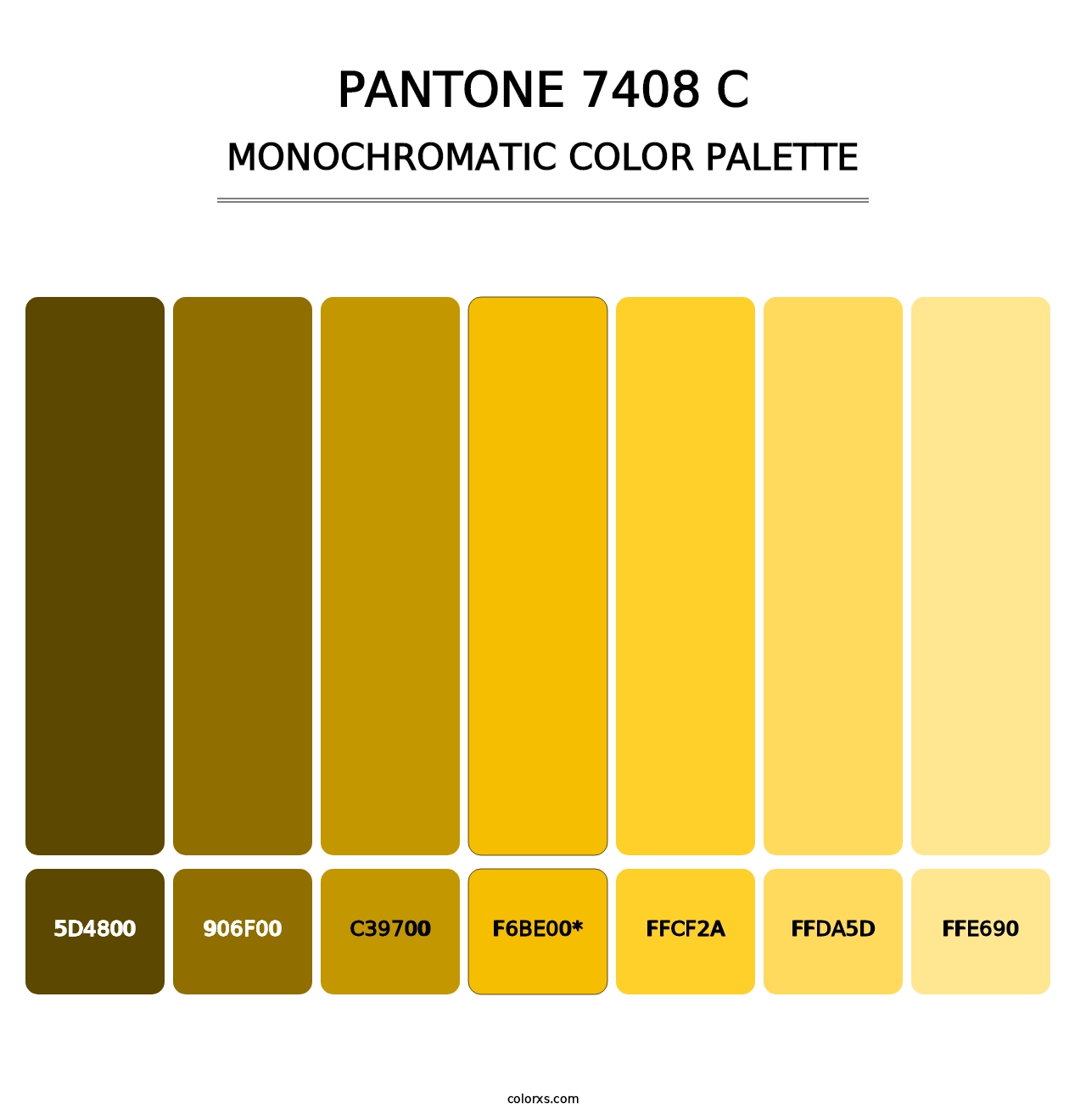 PANTONE 7408 C - Monochromatic Color Palette