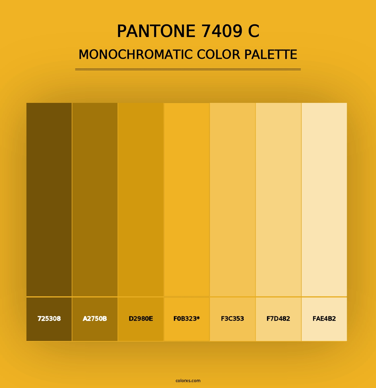 PANTONE 7409 C - Monochromatic Color Palette