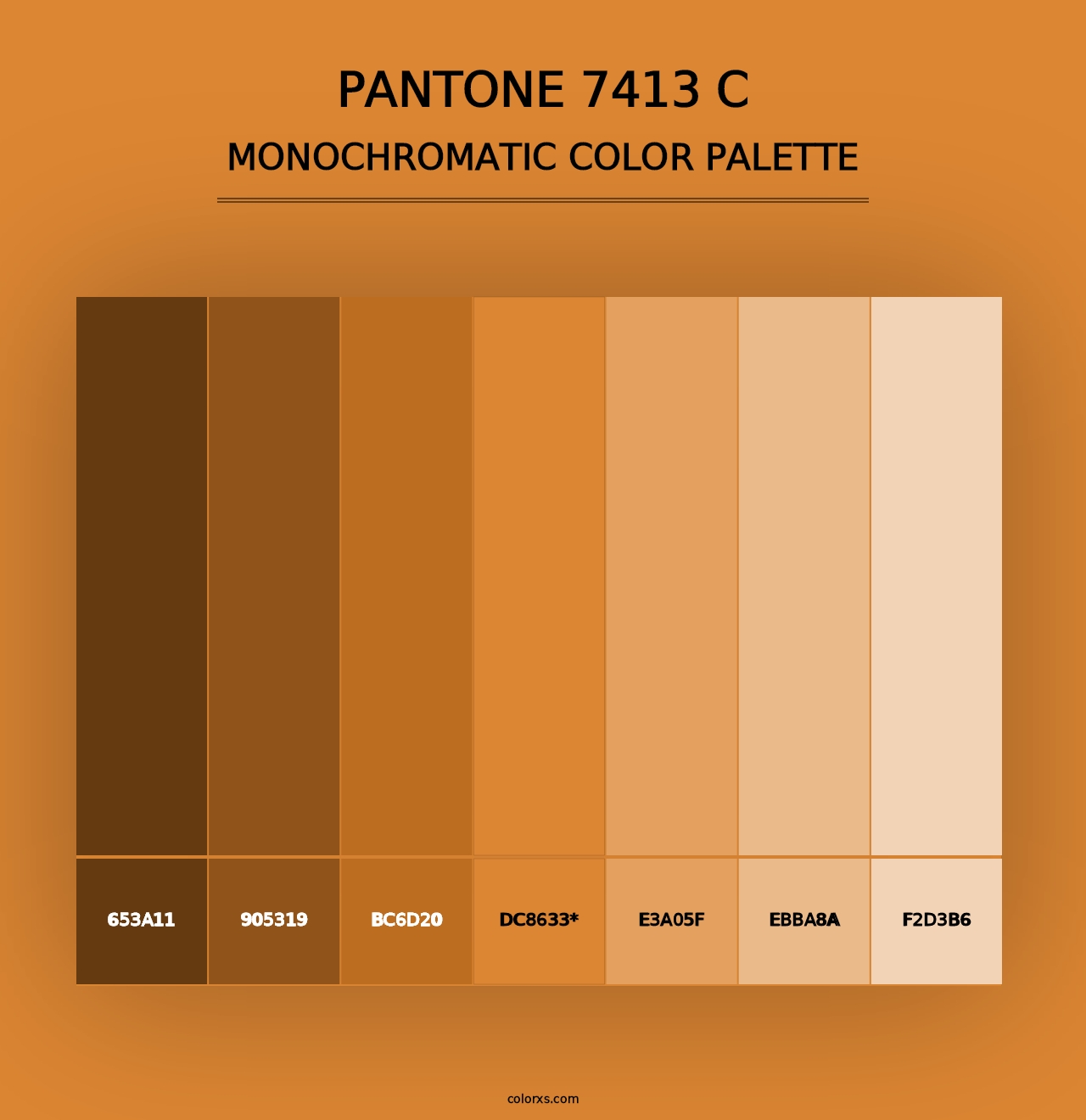 PANTONE 7413 C - Monochromatic Color Palette