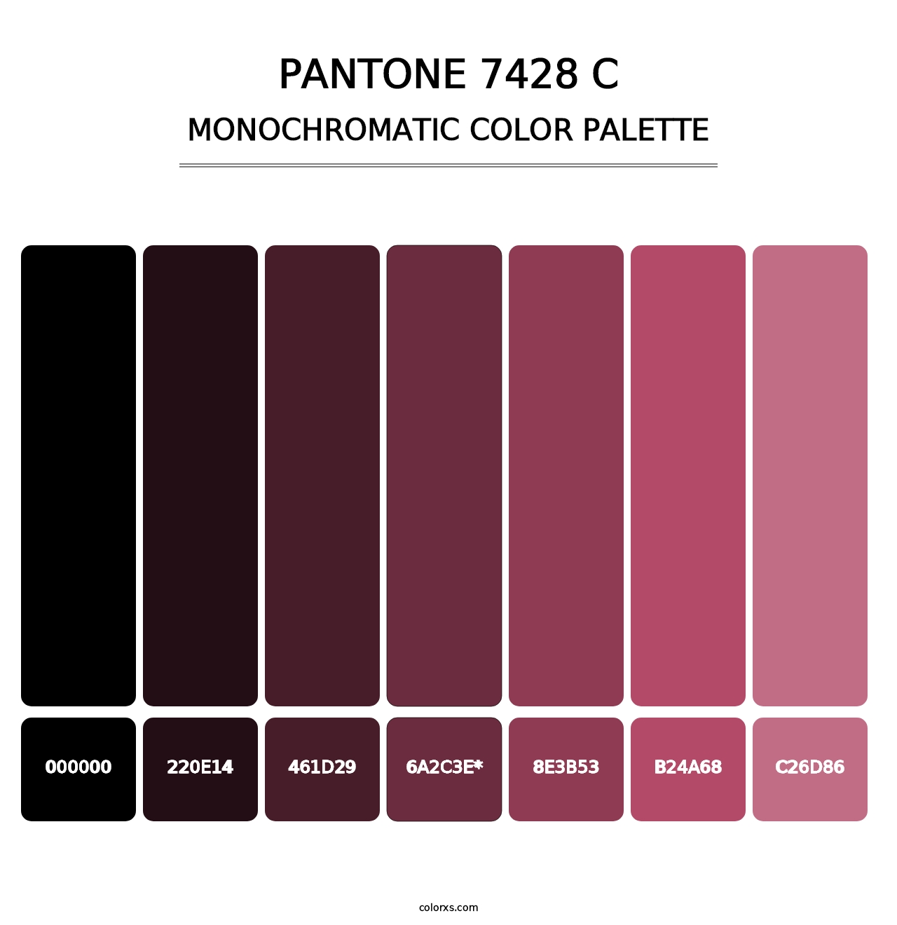 PANTONE 7428 C - Monochromatic Color Palette