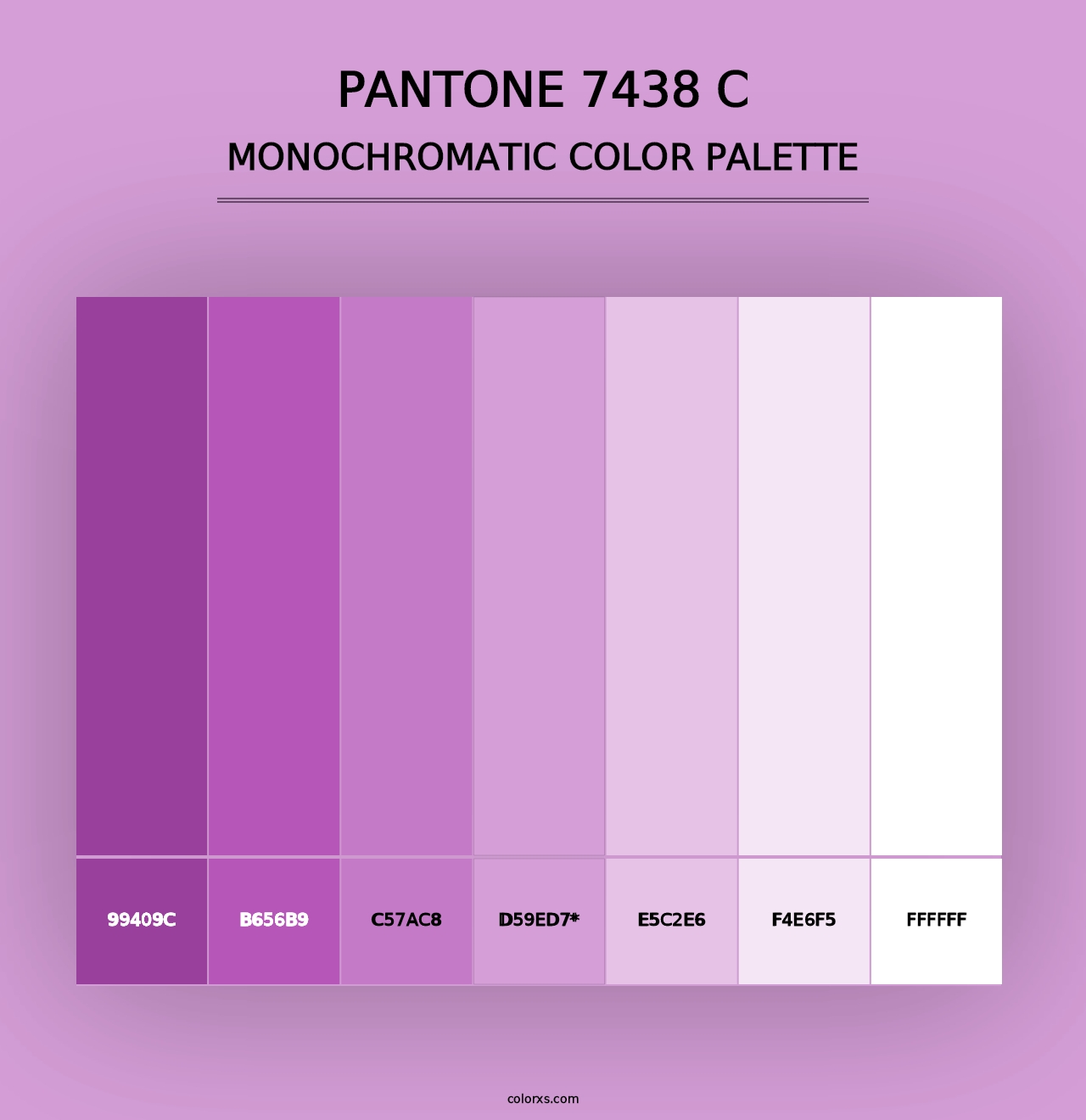 PANTONE 7438 C - Monochromatic Color Palette