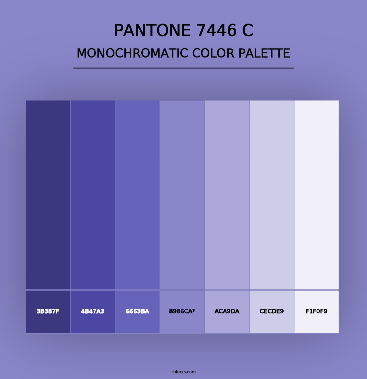 PANTONE 7446 C - Monochromatic Color Palette