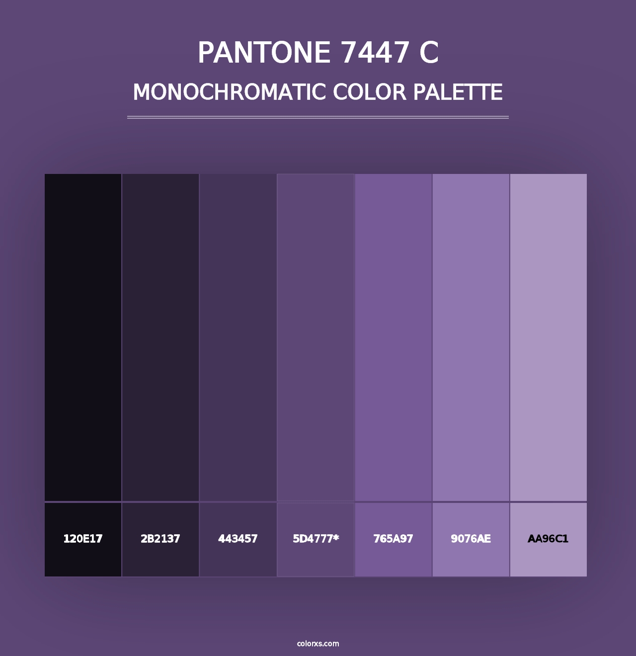 PANTONE 7447 C - Monochromatic Color Palette