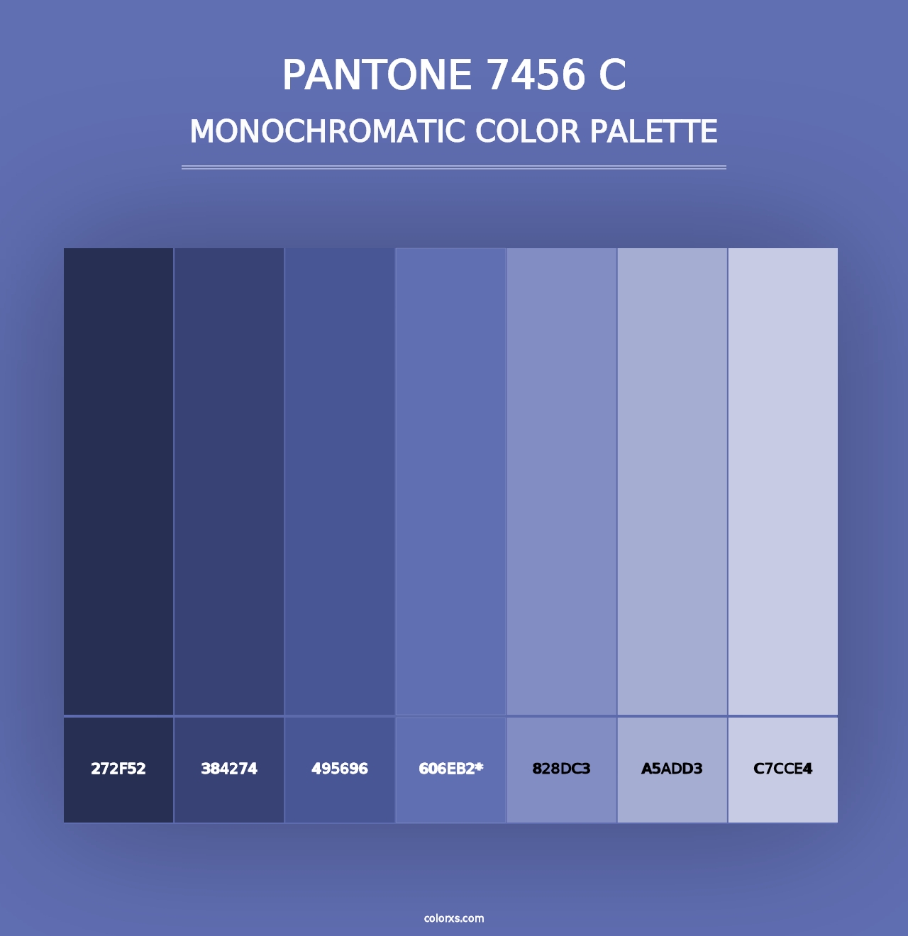 PANTONE 7456 C - Monochromatic Color Palette