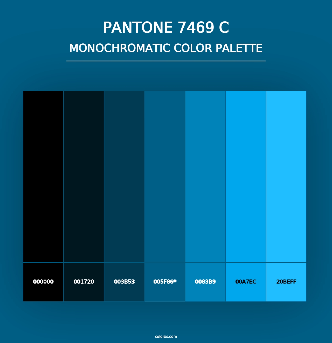 PANTONE 7469 C - Monochromatic Color Palette