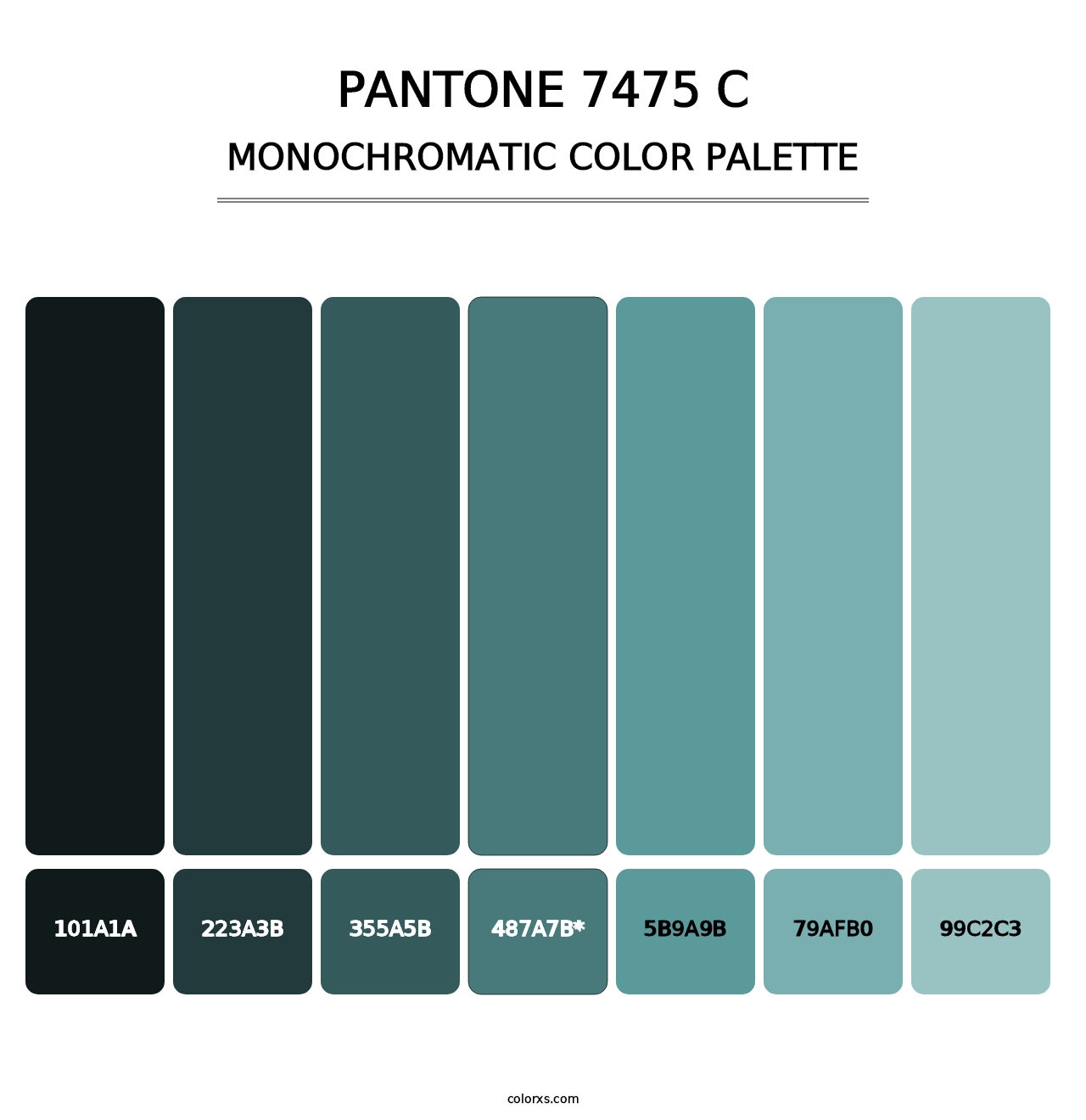 PANTONE 7475 C - Monochromatic Color Palette