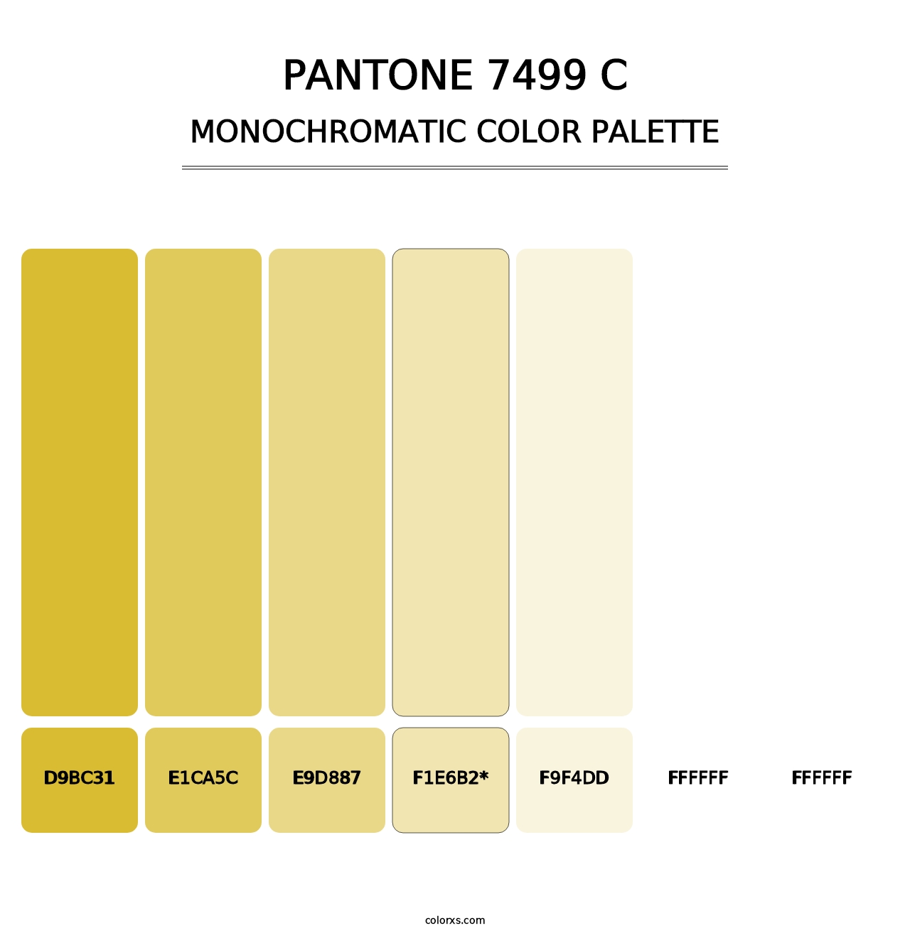 PANTONE 7499 C - Monochromatic Color Palette