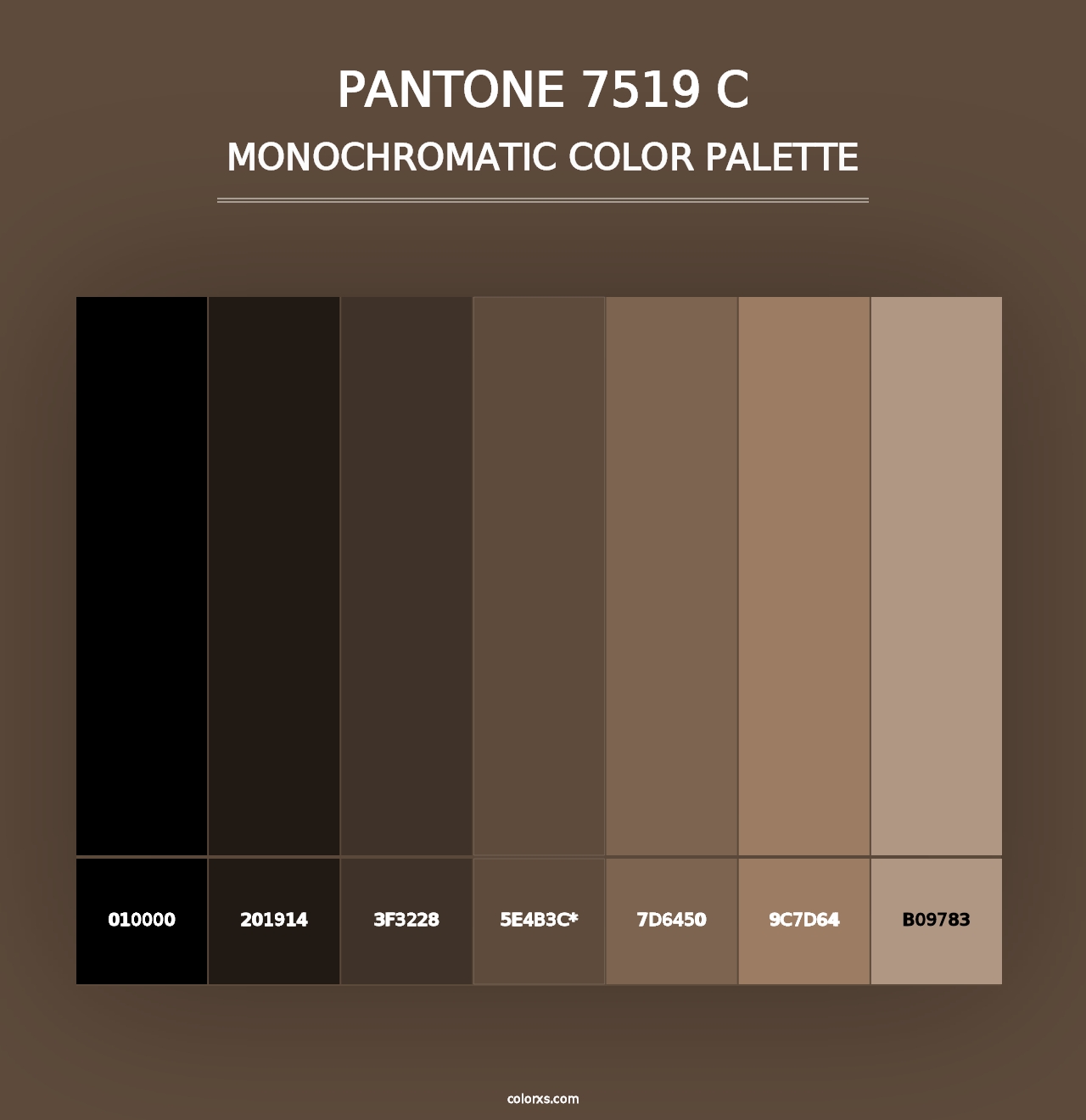 PANTONE 7519 C - Monochromatic Color Palette