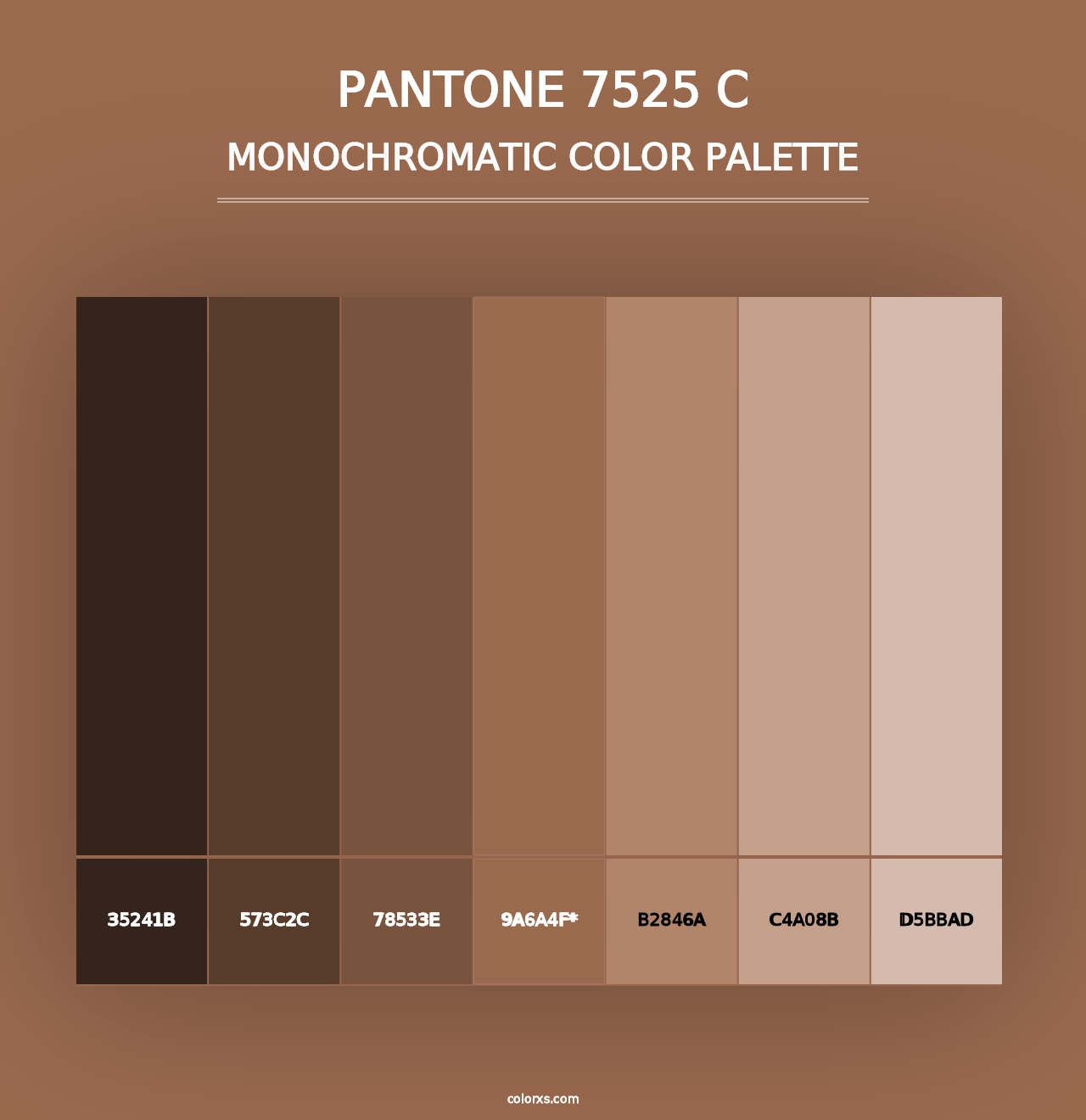 PANTONE 7525 C - Monochromatic Color Palette