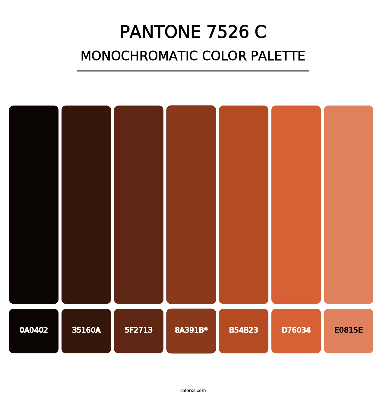 PANTONE 7526 C - Monochromatic Color Palette