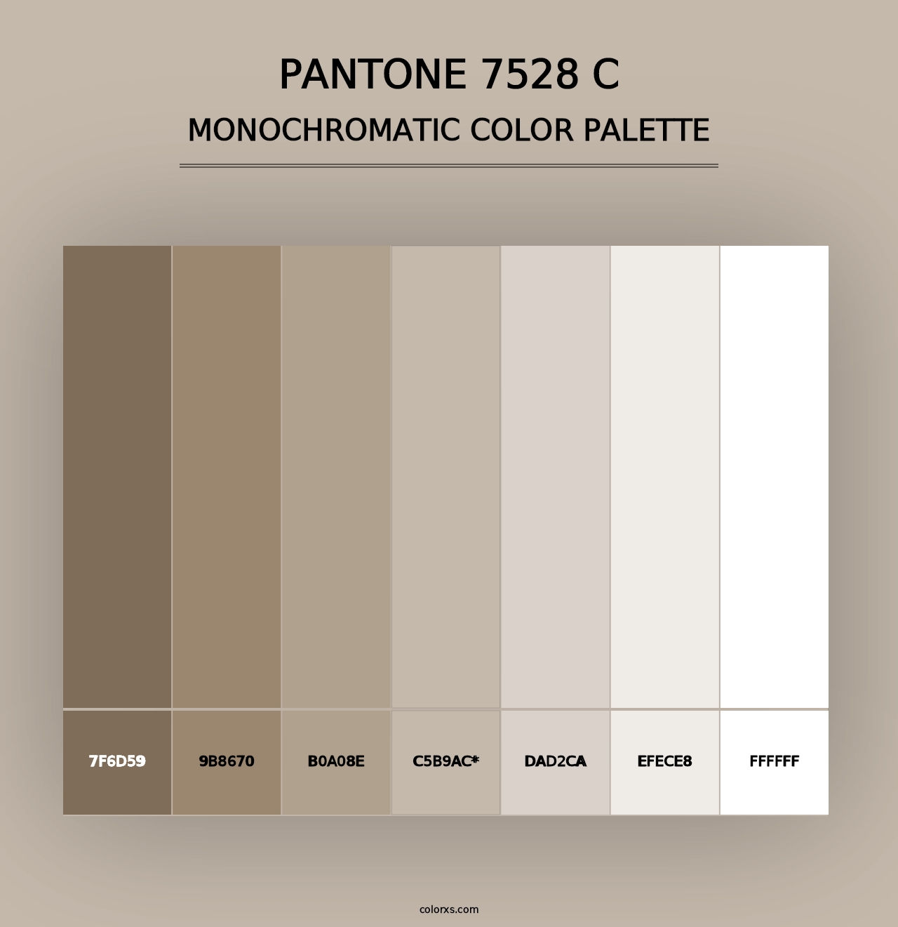 PANTONE 7528 C - Monochromatic Color Palette