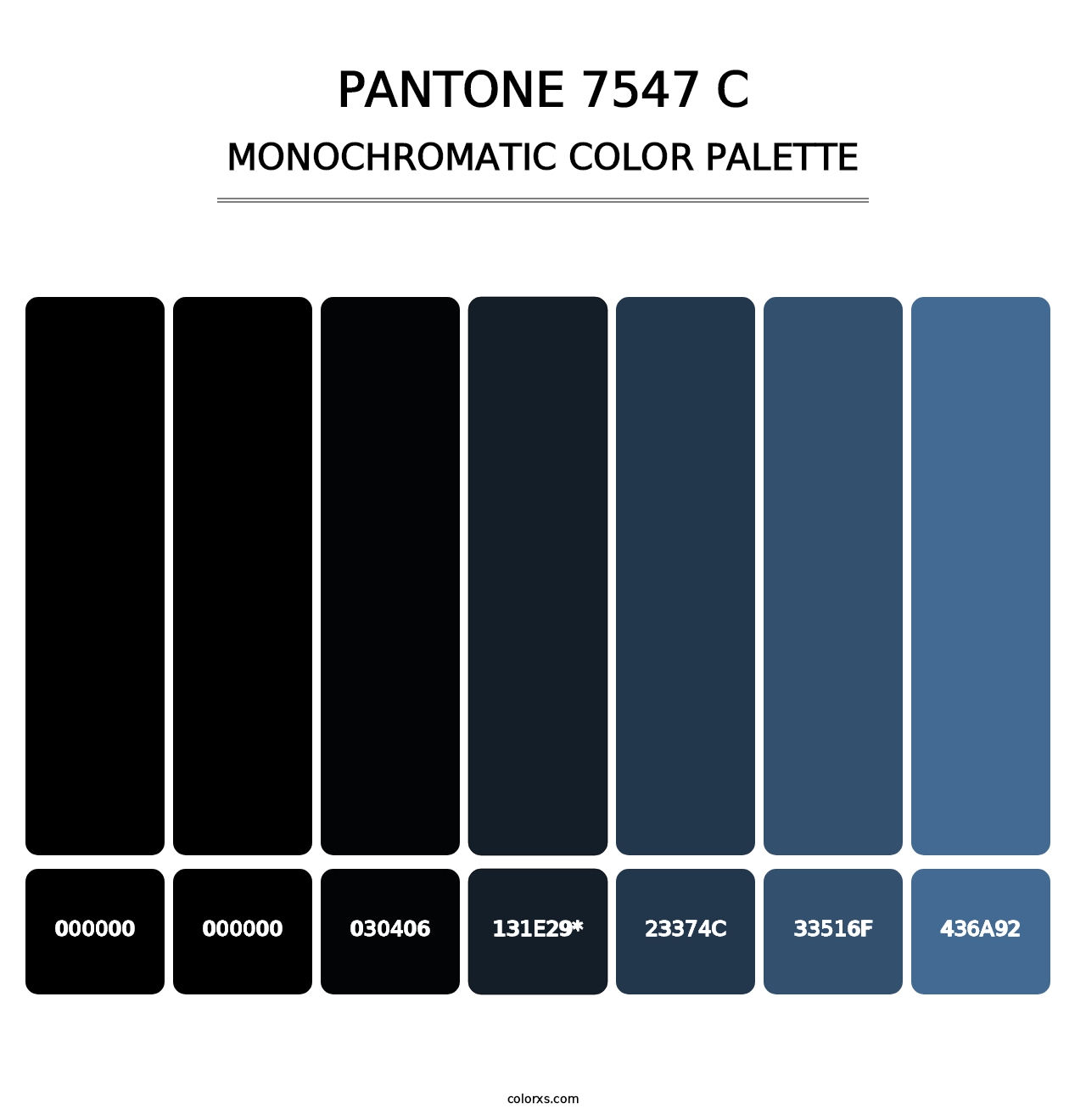 PANTONE 7547 C - Monochromatic Color Palette