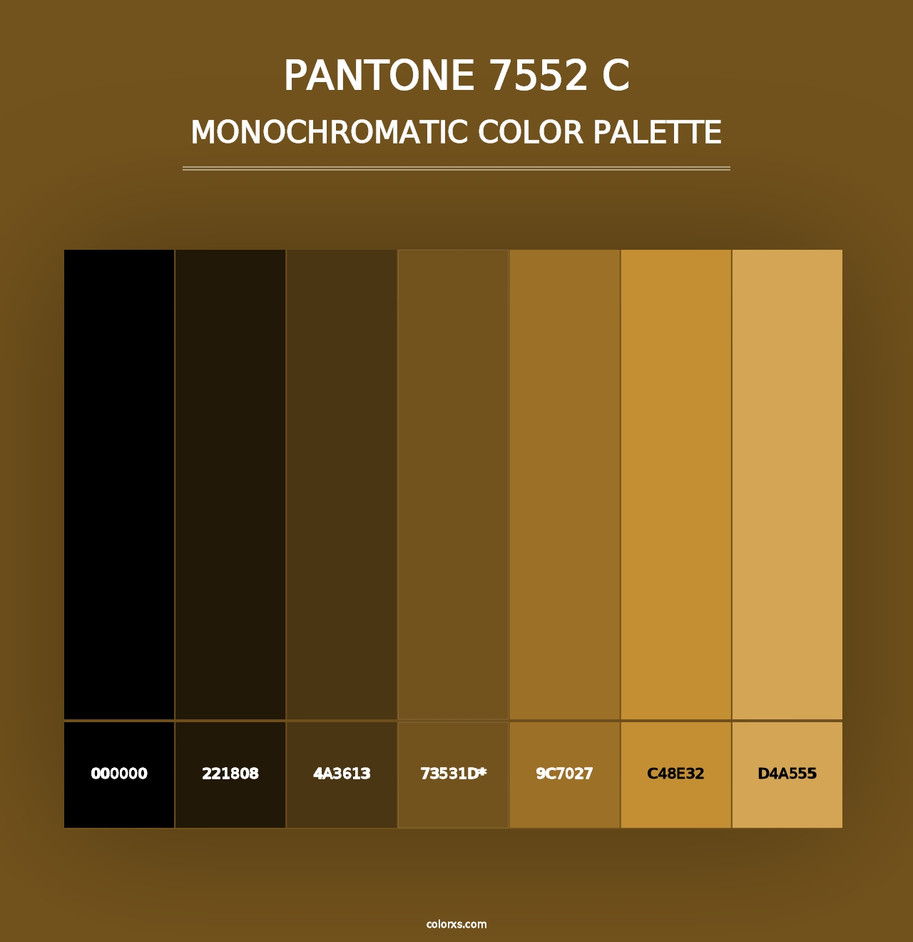 PANTONE 7552 C - Monochromatic Color Palette