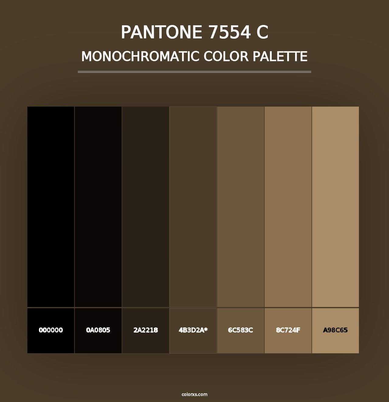 PANTONE 7554 C - Monochromatic Color Palette