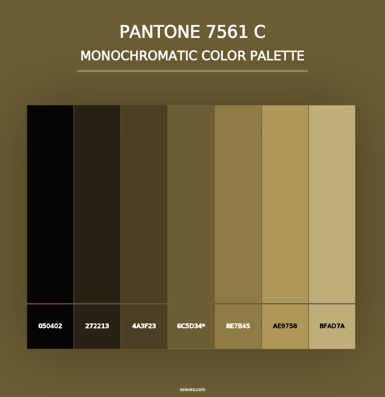 PANTONE 7561 C - Monochromatic Color Palette