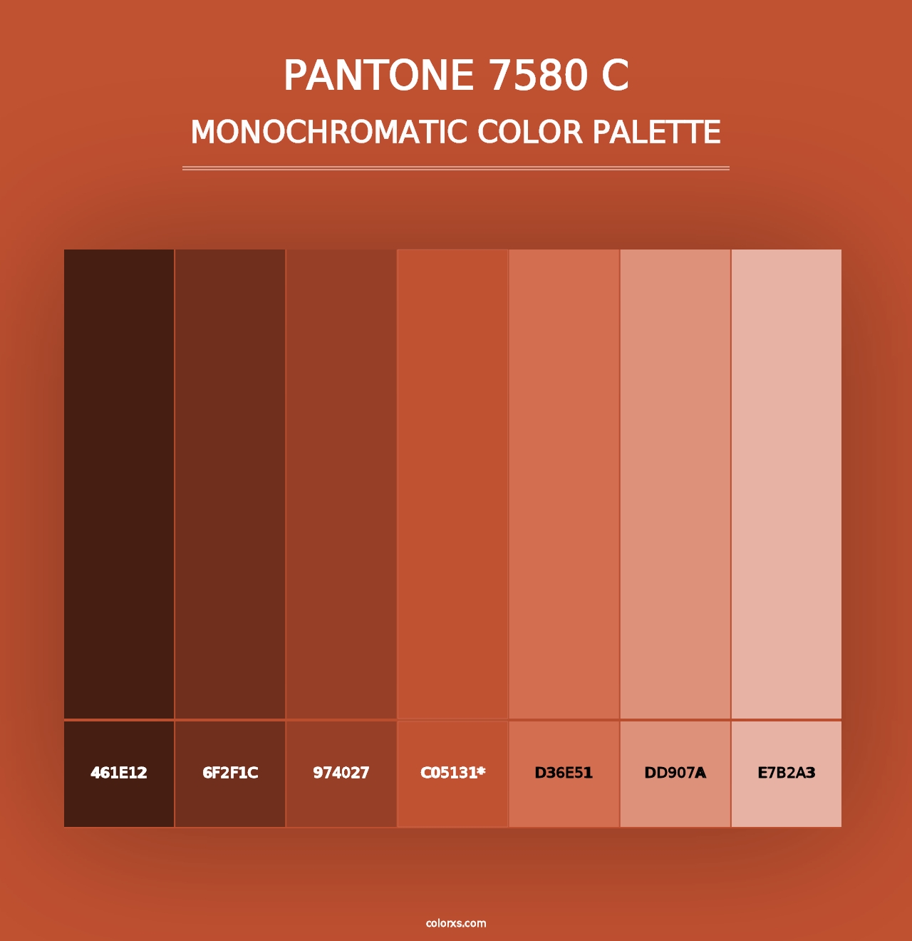 PANTONE 7580 C - Monochromatic Color Palette