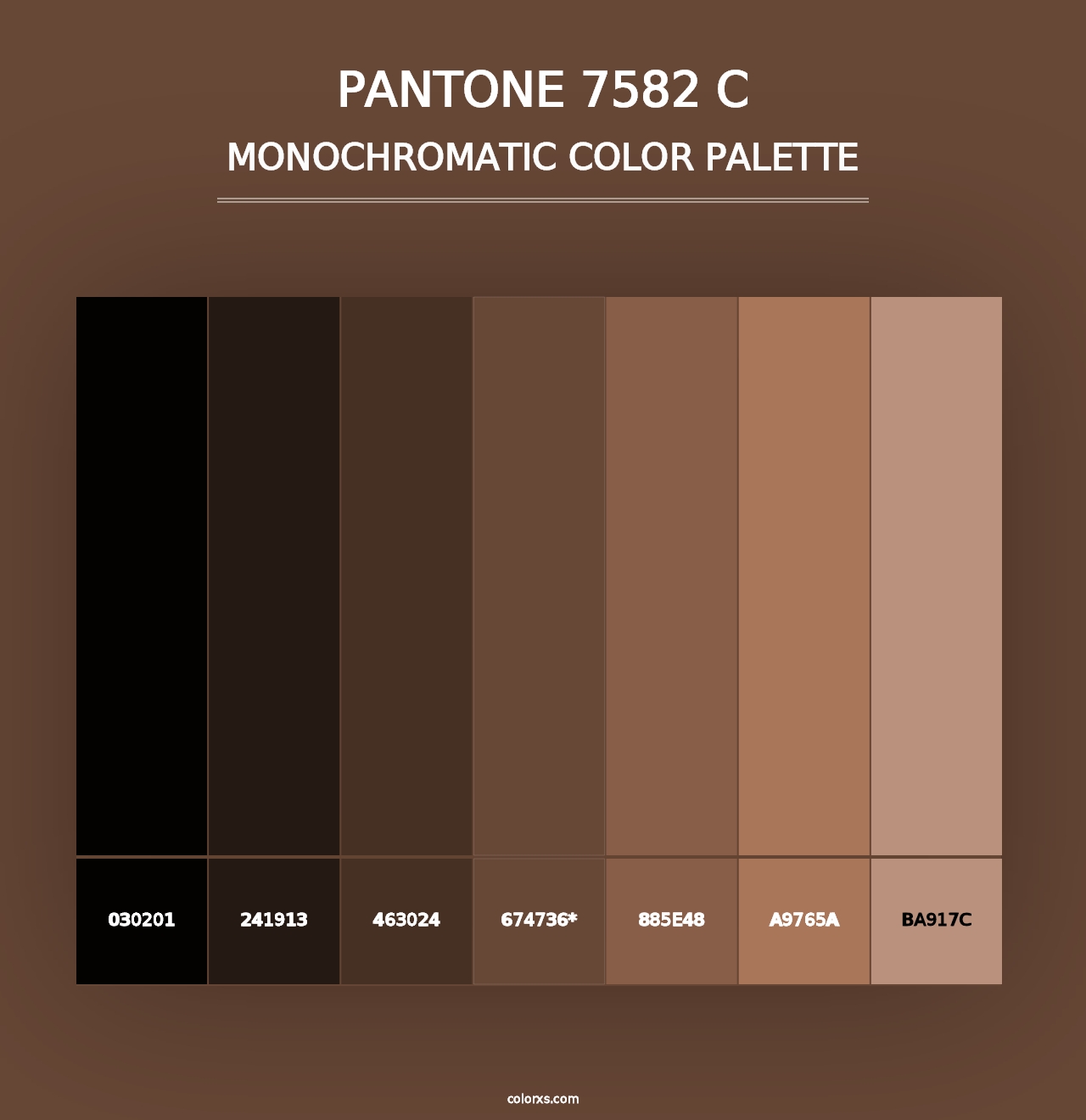 PANTONE 7582 C - Monochromatic Color Palette