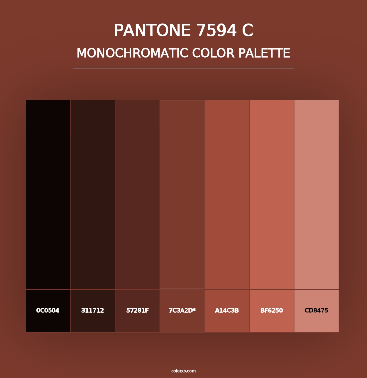 PANTONE 7594 C - Monochromatic Color Palette