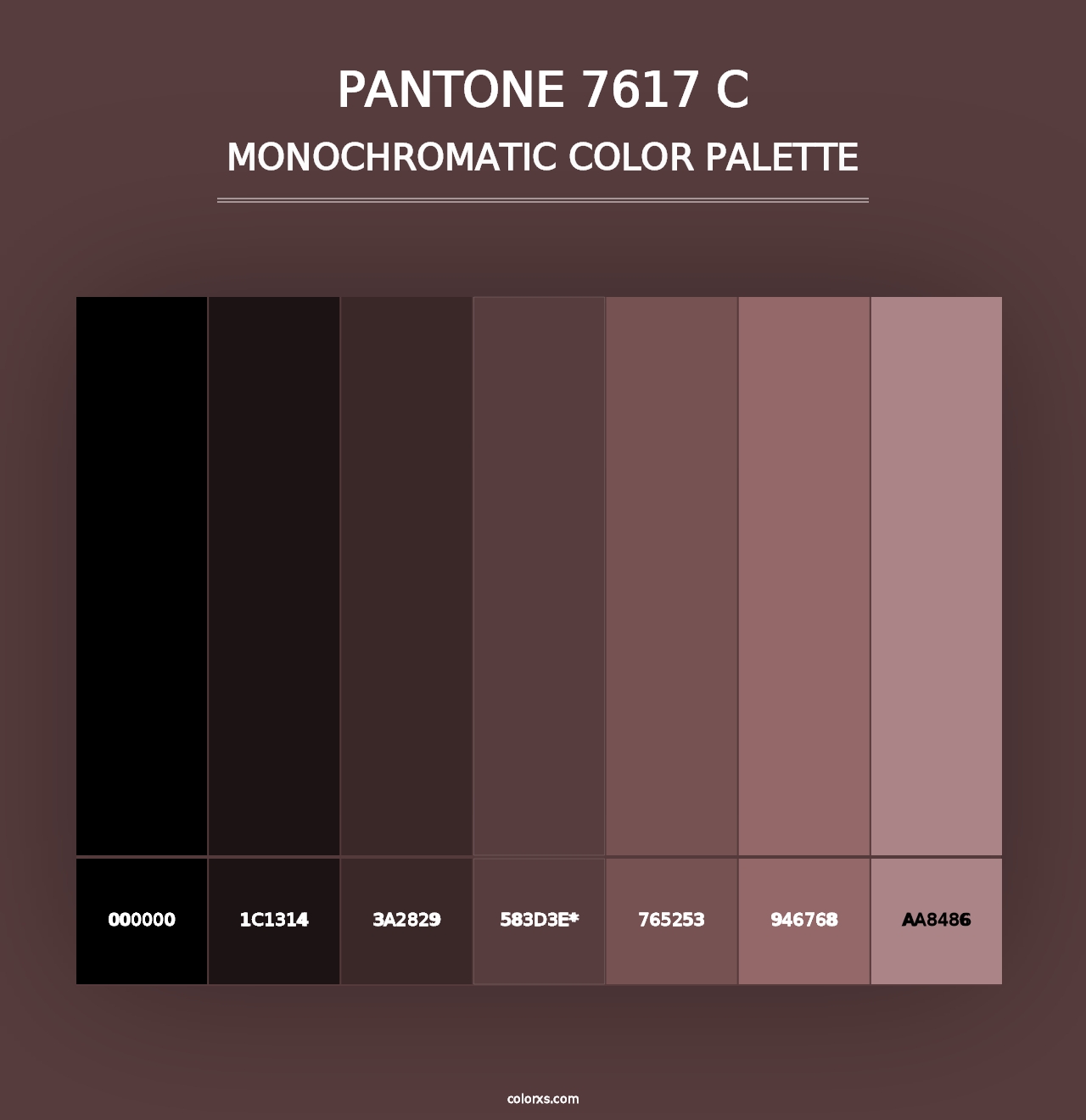 PANTONE 7617 C - Monochromatic Color Palette