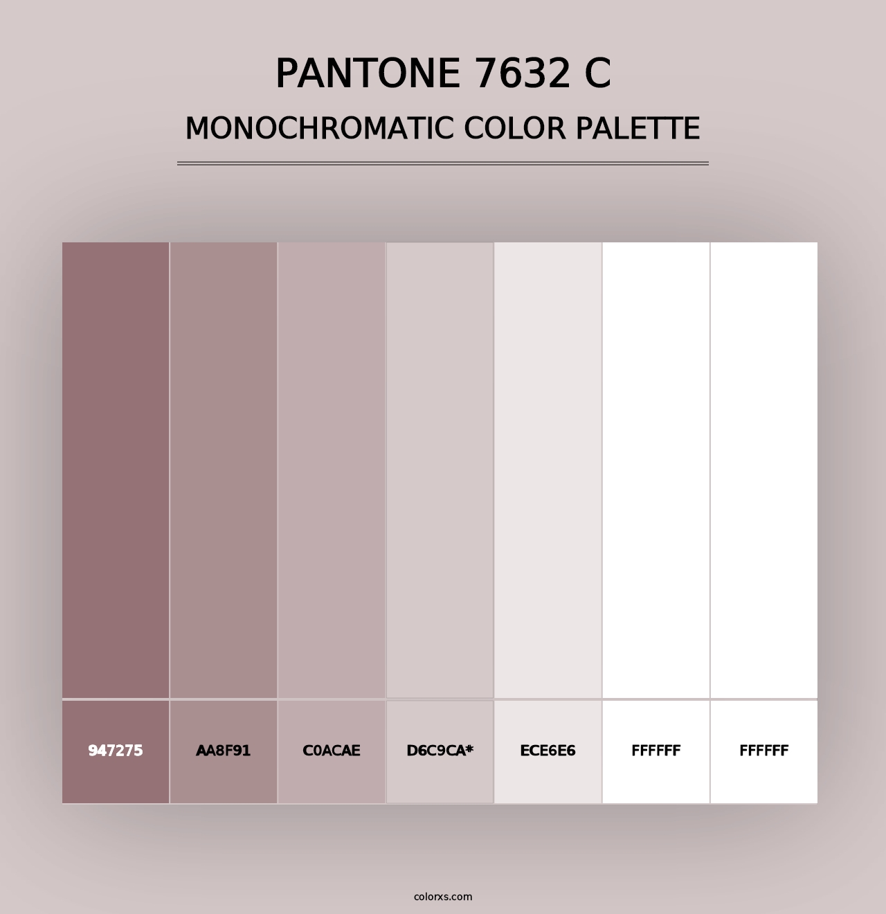 PANTONE 7632 C - Monochromatic Color Palette