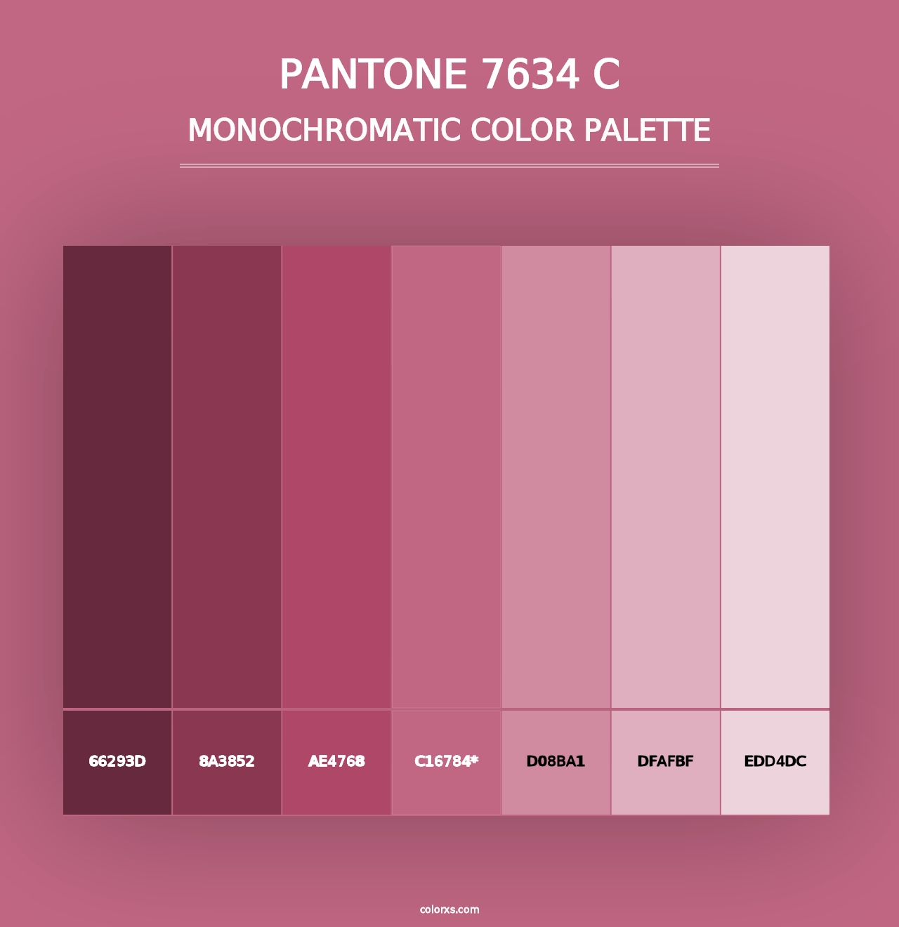 PANTONE 7634 C - Monochromatic Color Palette