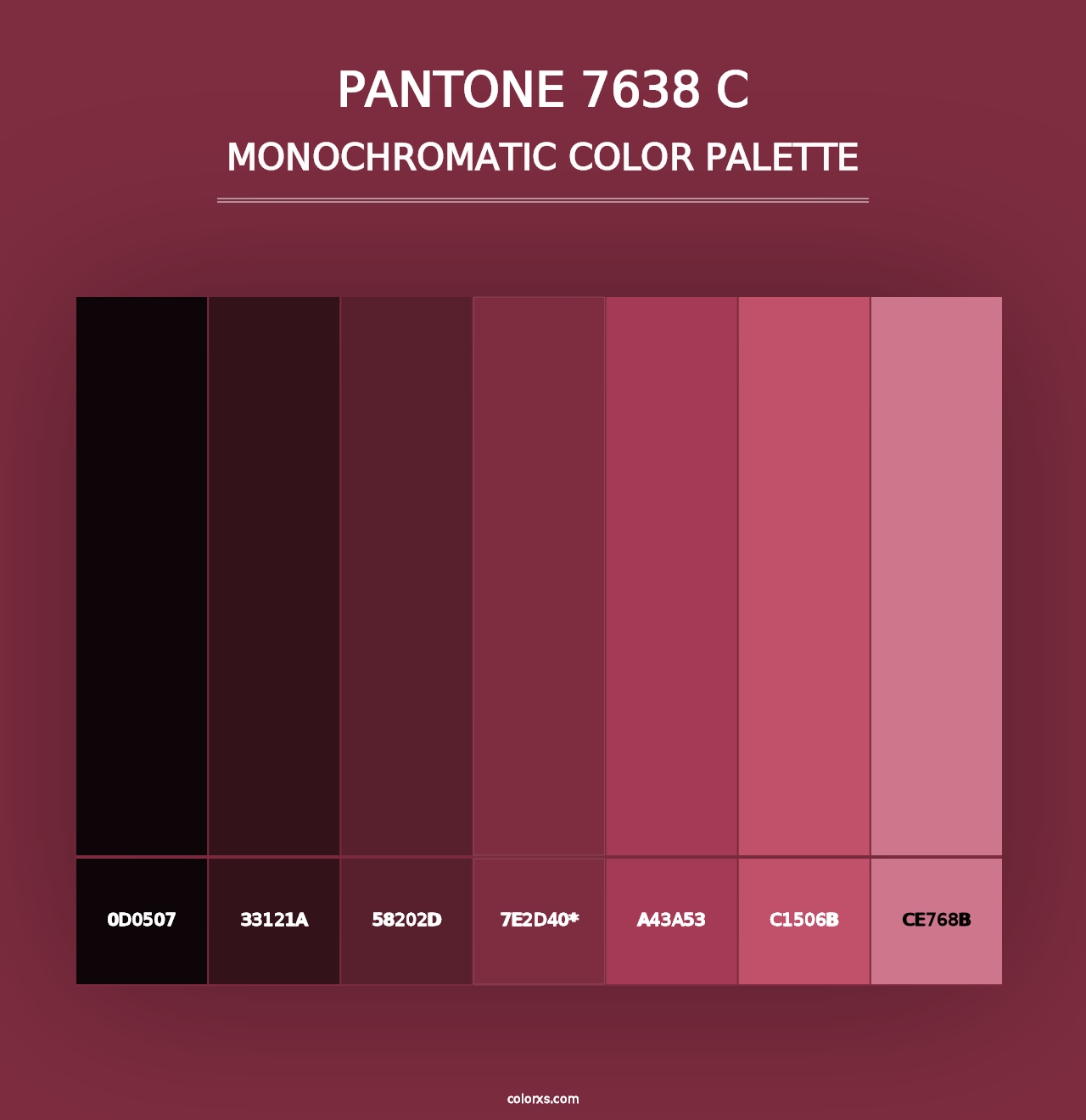 PANTONE 7638 C - Monochromatic Color Palette