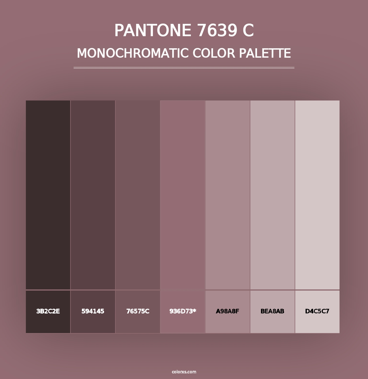 PANTONE 7639 C - Monochromatic Color Palette