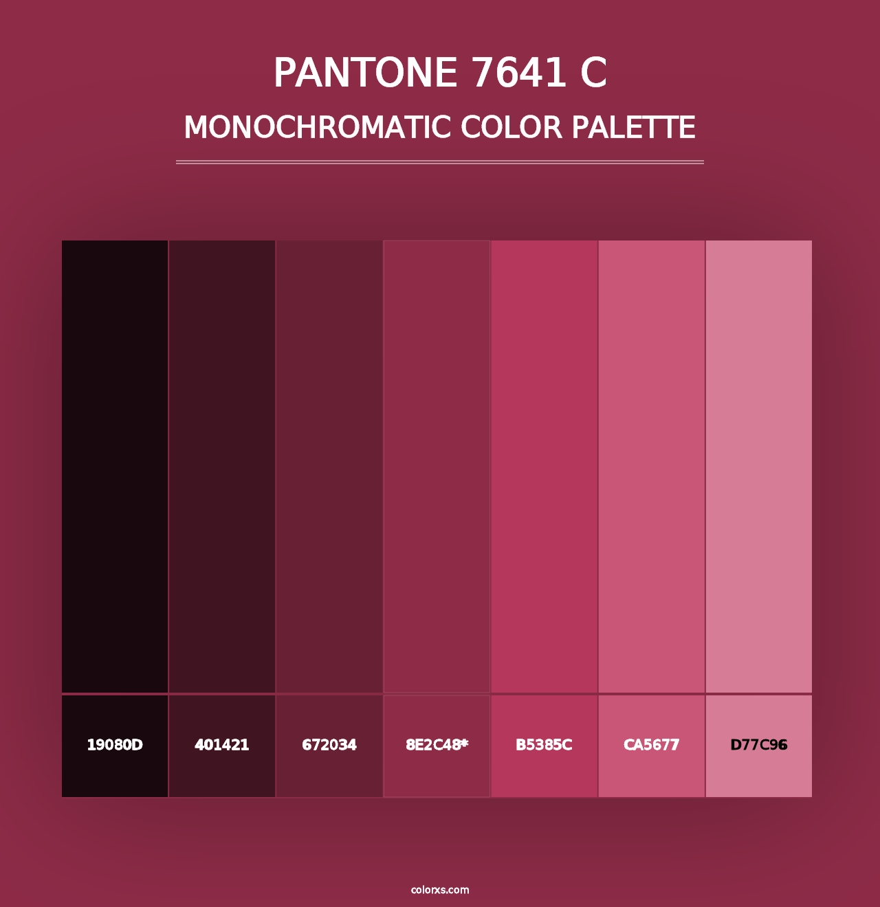 PANTONE 7641 C - Monochromatic Color Palette