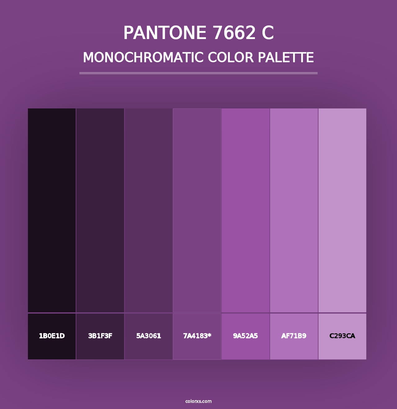 PANTONE 7662 C - Monochromatic Color Palette