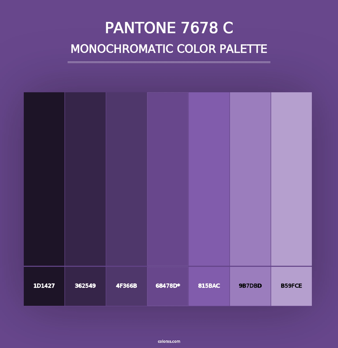 PANTONE 7678 C - Monochromatic Color Palette