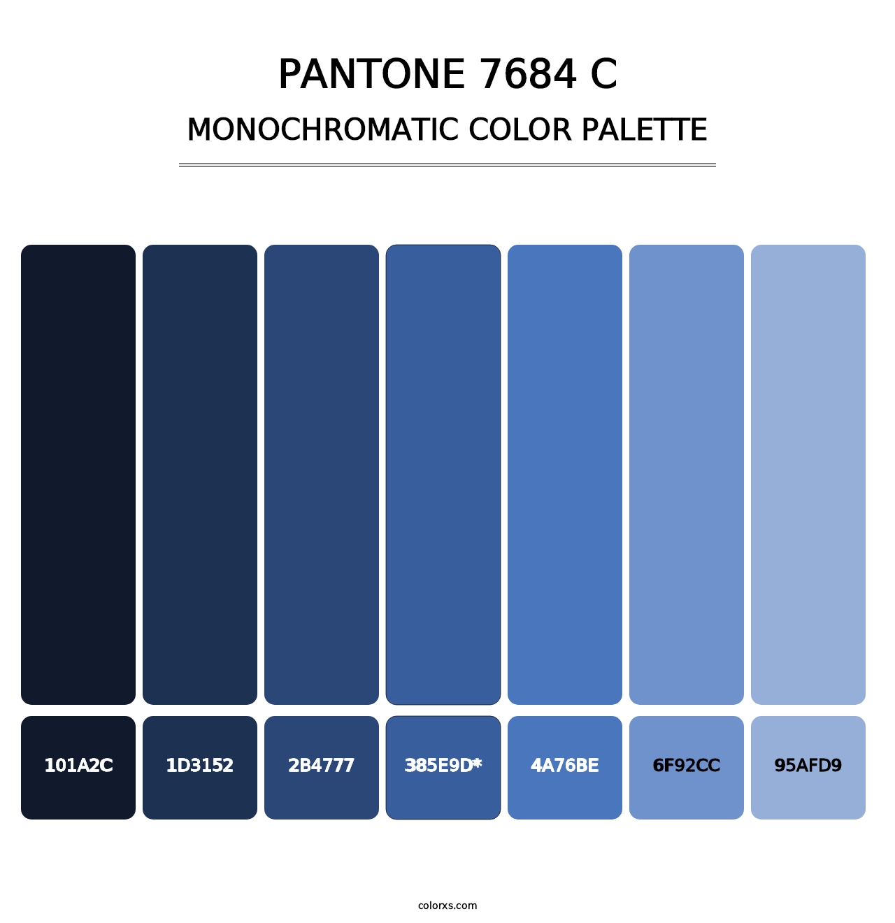 PANTONE 7684 C - Monochromatic Color Palette