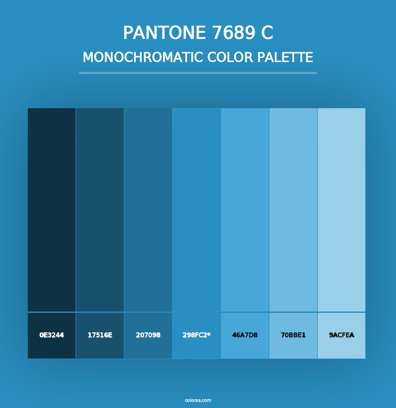 PANTONE 7689 C - Monochromatic Color Palette